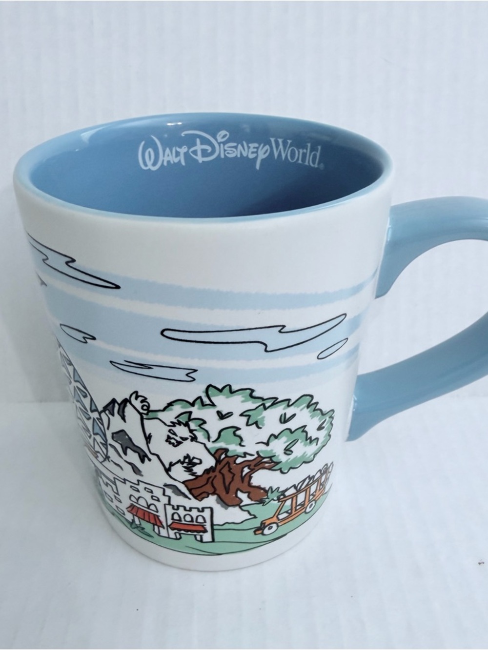 Disney Parks Skyline Blue Ceramic Park Scene Mug